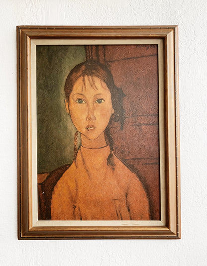 Vintage Framed Modigliani Canvas Print