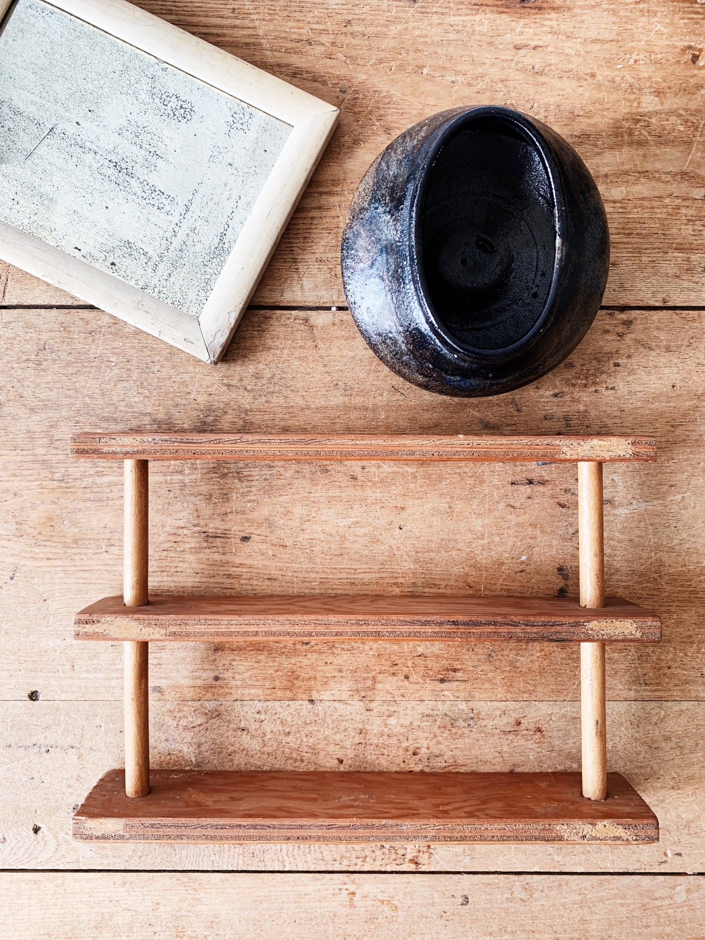 Petite Handmade Wood Wall Shelf