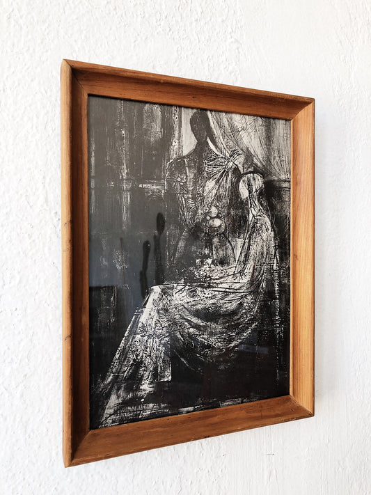 Vintage Mid Century Framed Lithograph