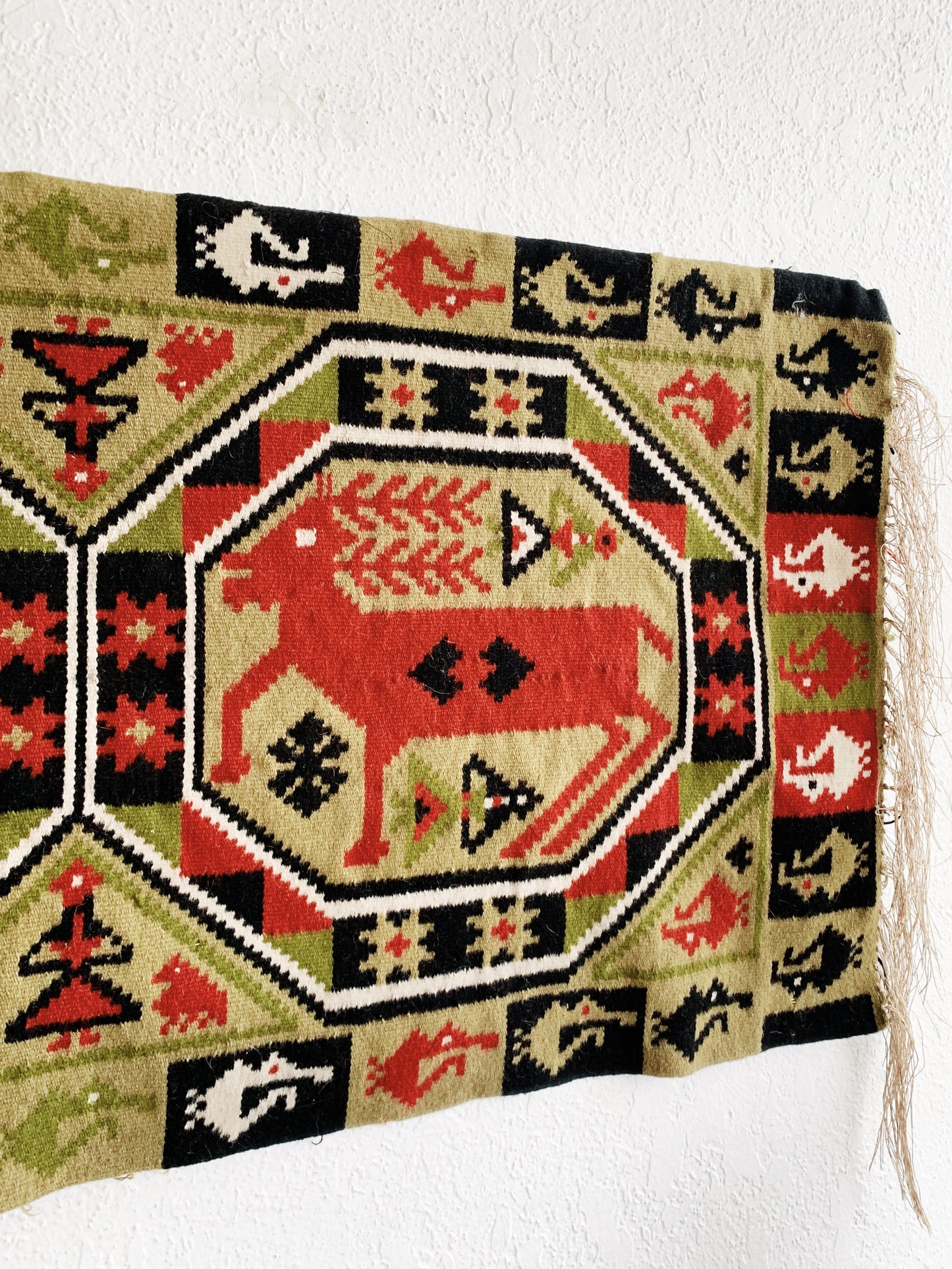 Vintage Woven Wool Wall Hanging