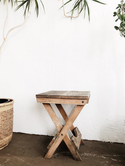 Vintage Rustic Folding Camp Table