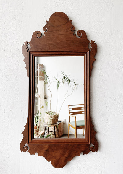 Vintage Decorative Wood Folk Style Mirror