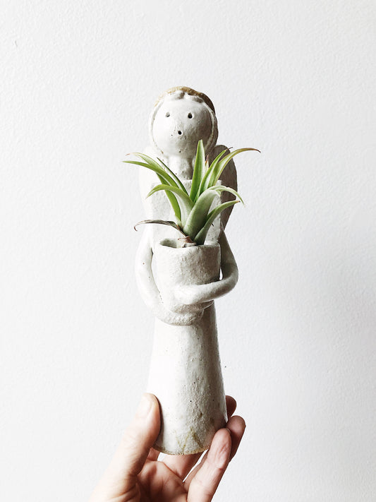 Vintage Ceramic Angel Planter or Candlestick