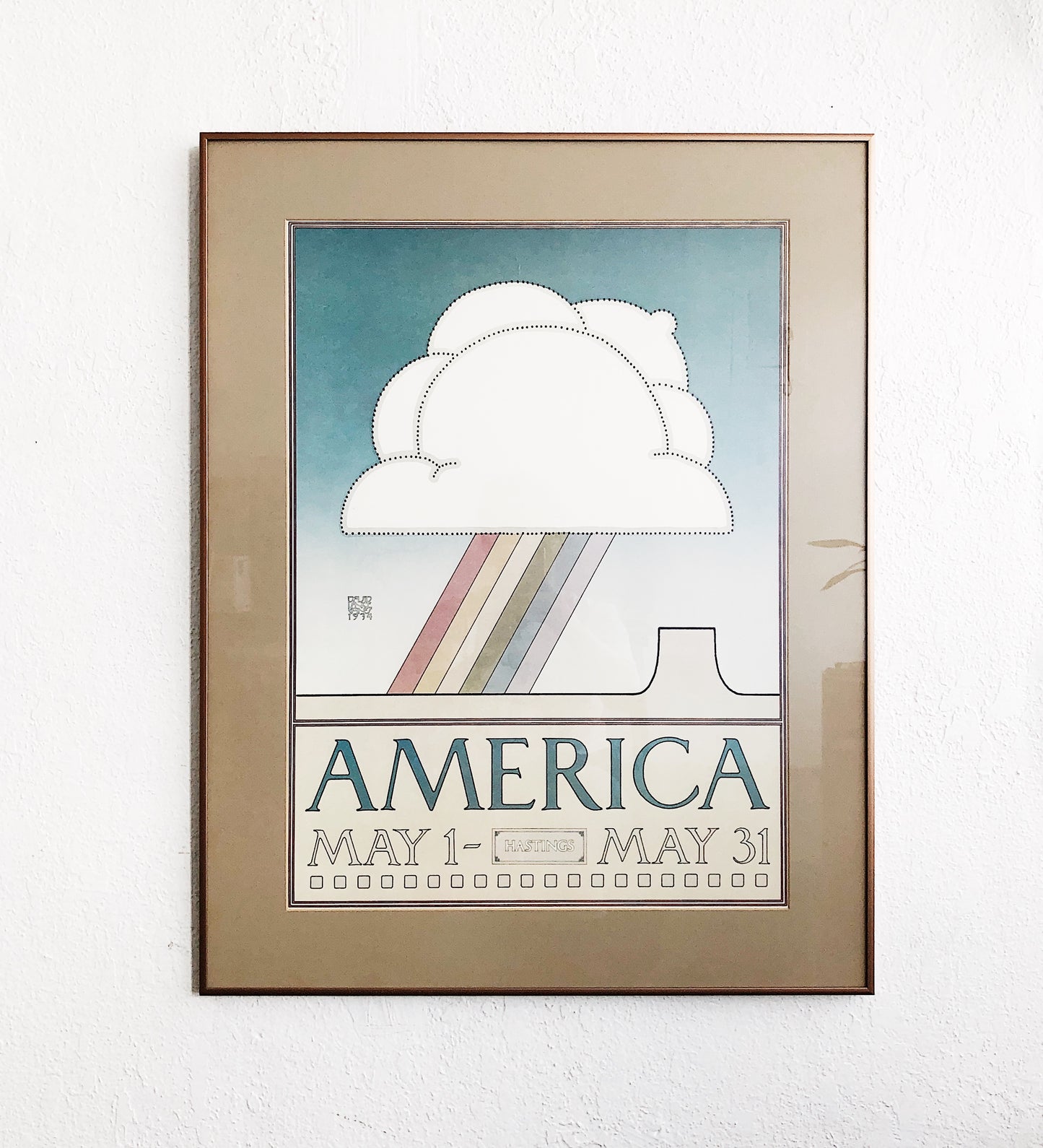 Large Vintage David Lance Goines Framed Poster