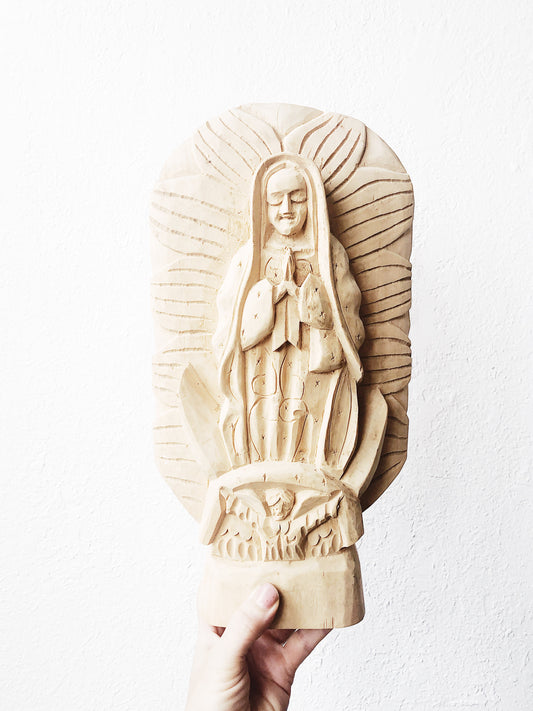 Vintage Folk Carved Mary