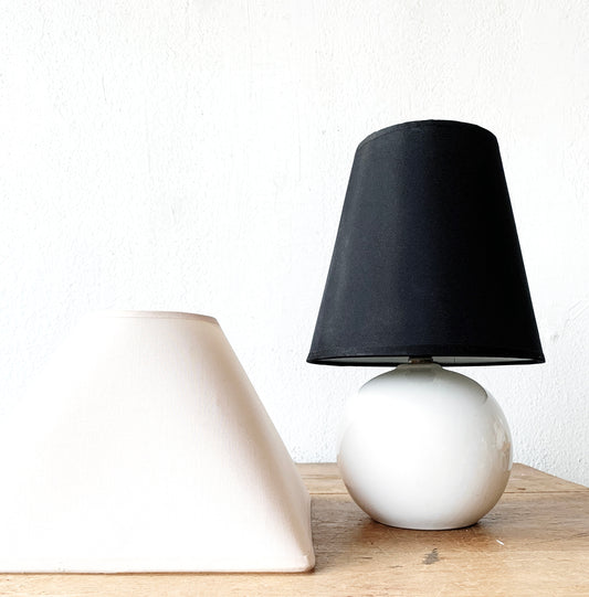 Vintage Ceramic Orb Lamp with Shade