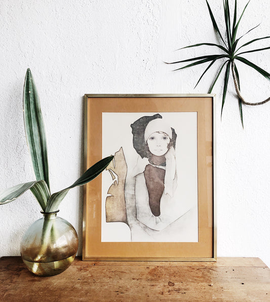 Vintage Framed Rosamond Print