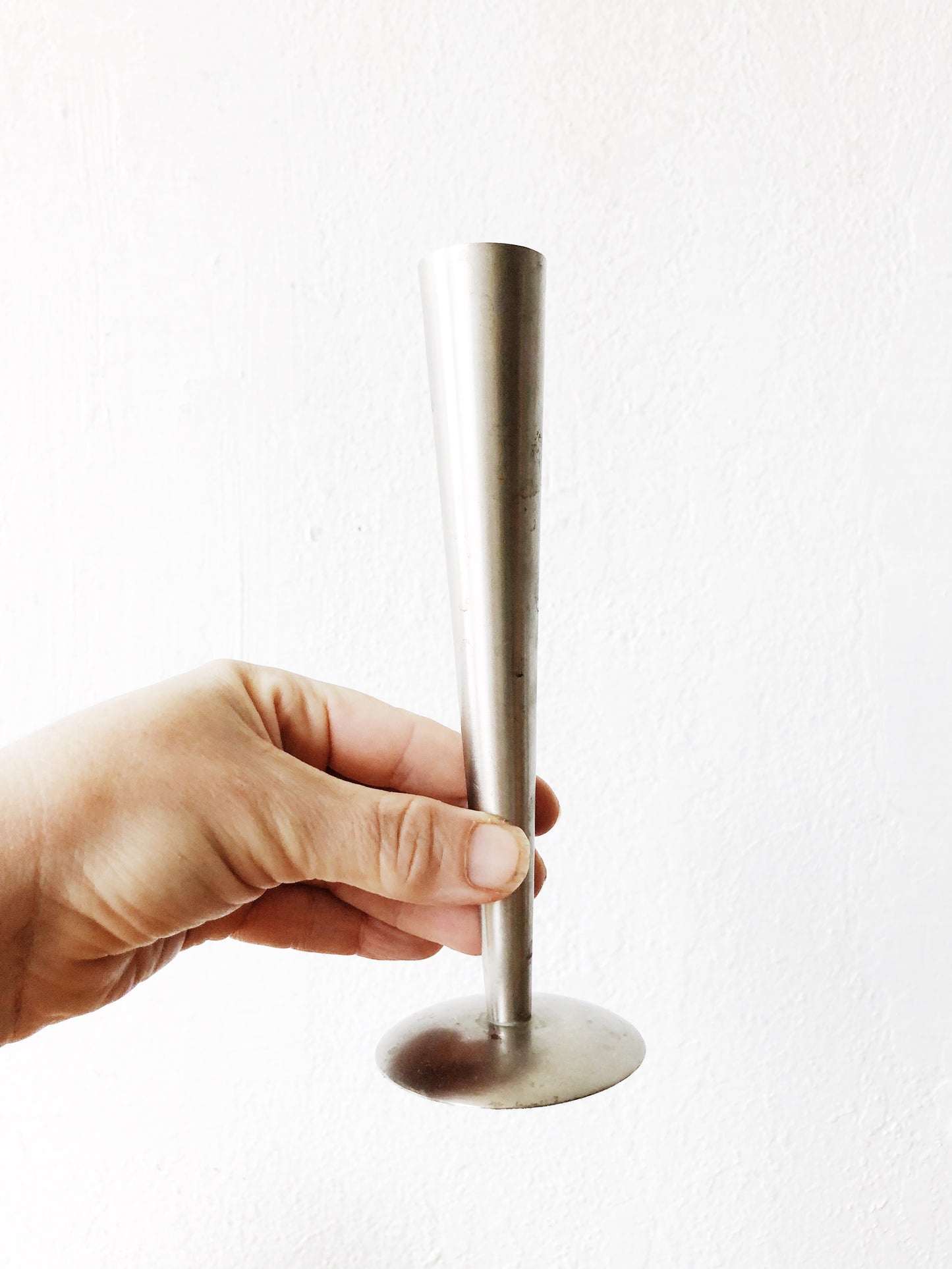 Modernist Pewter Candleholders