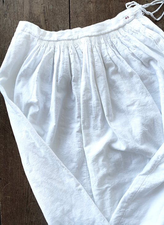 Antique White Cotton Flannel Petticoat