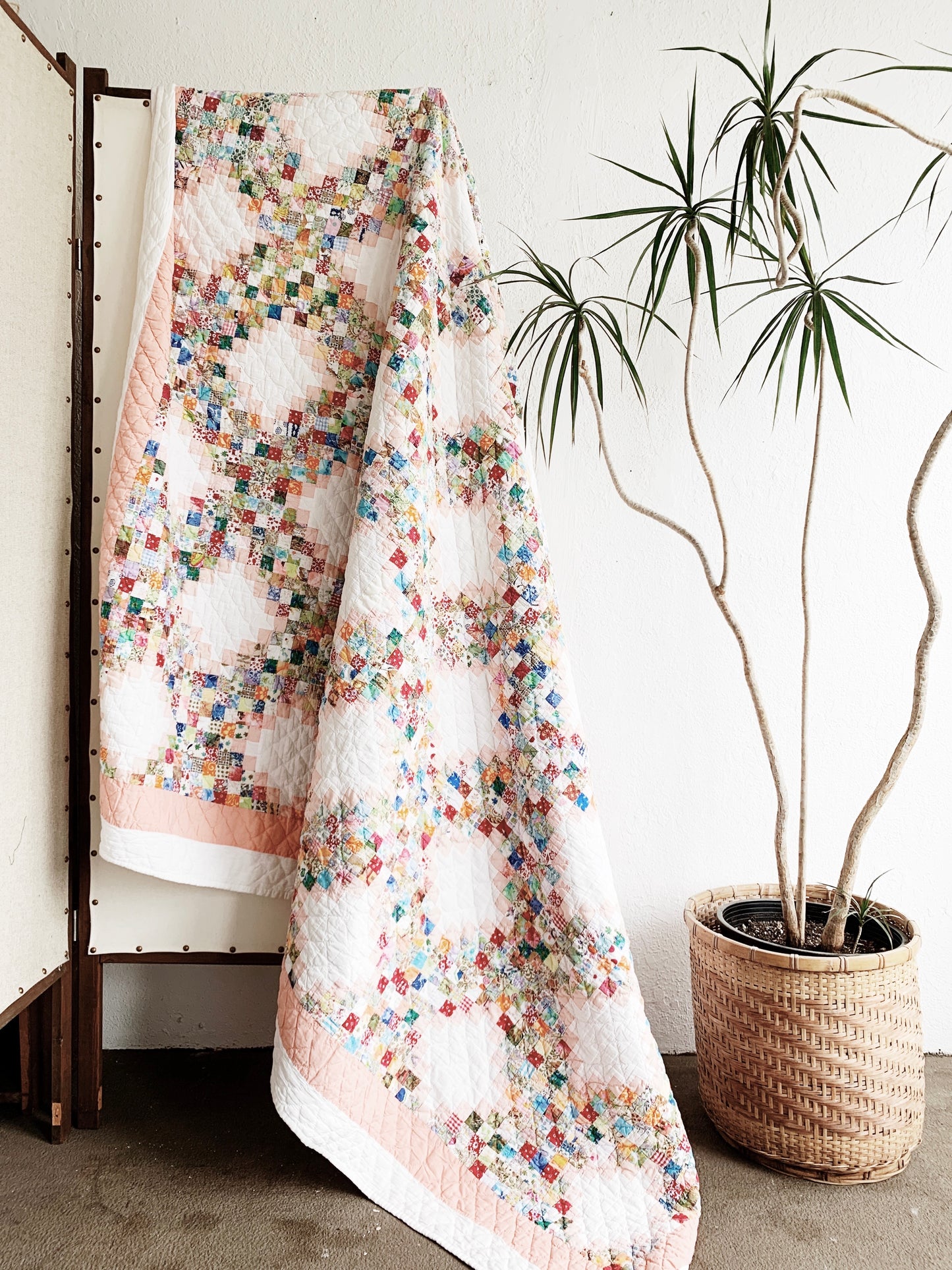 Vintage Cotton Patchwork Quilt