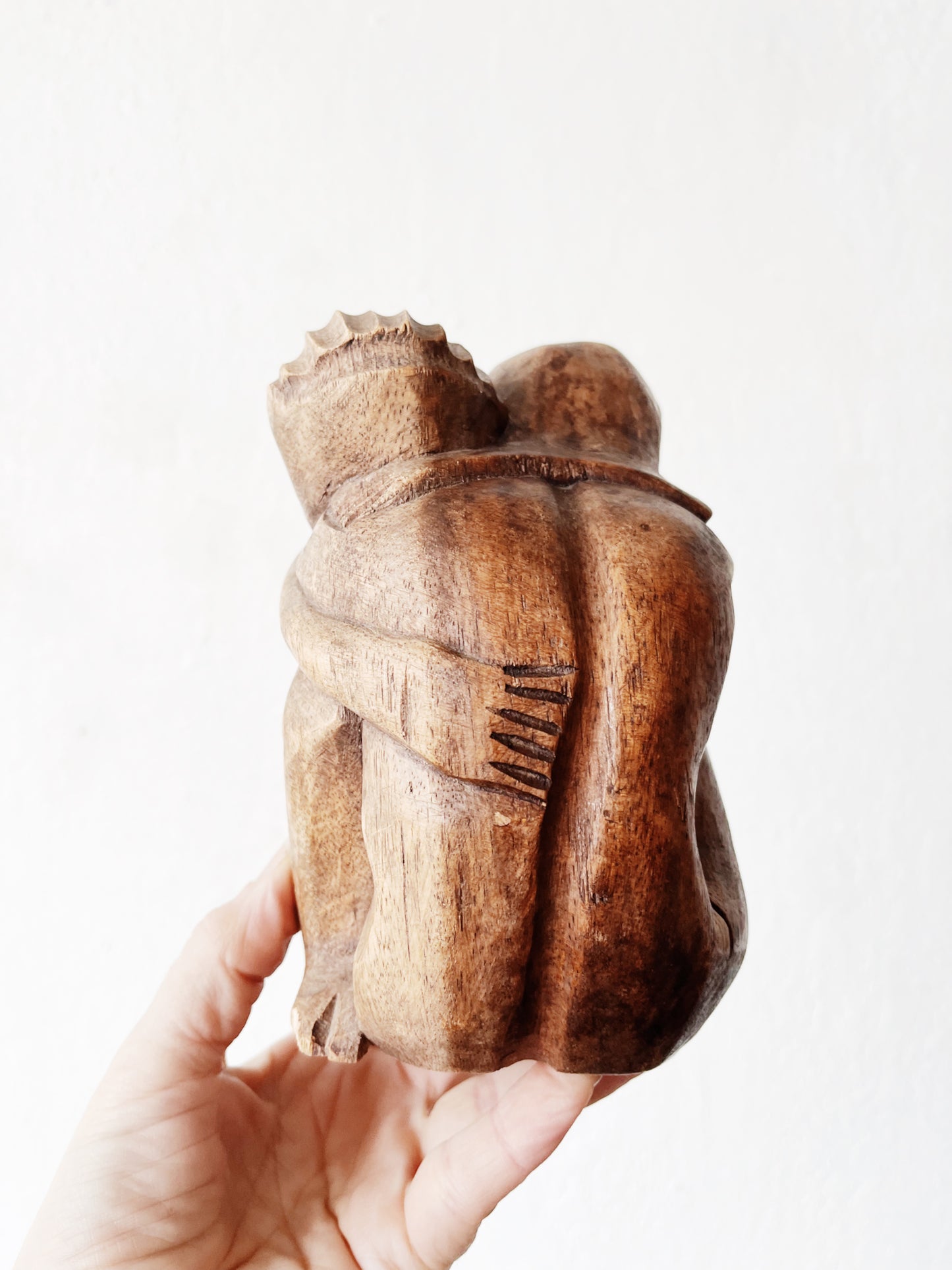 Vintage Carved Huggers Sculpture