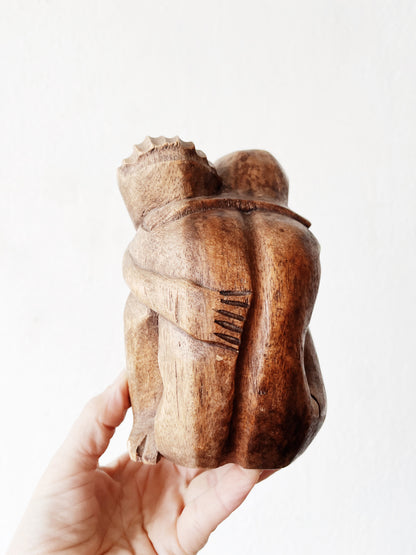 Vintage Carved Huggers Sculpture