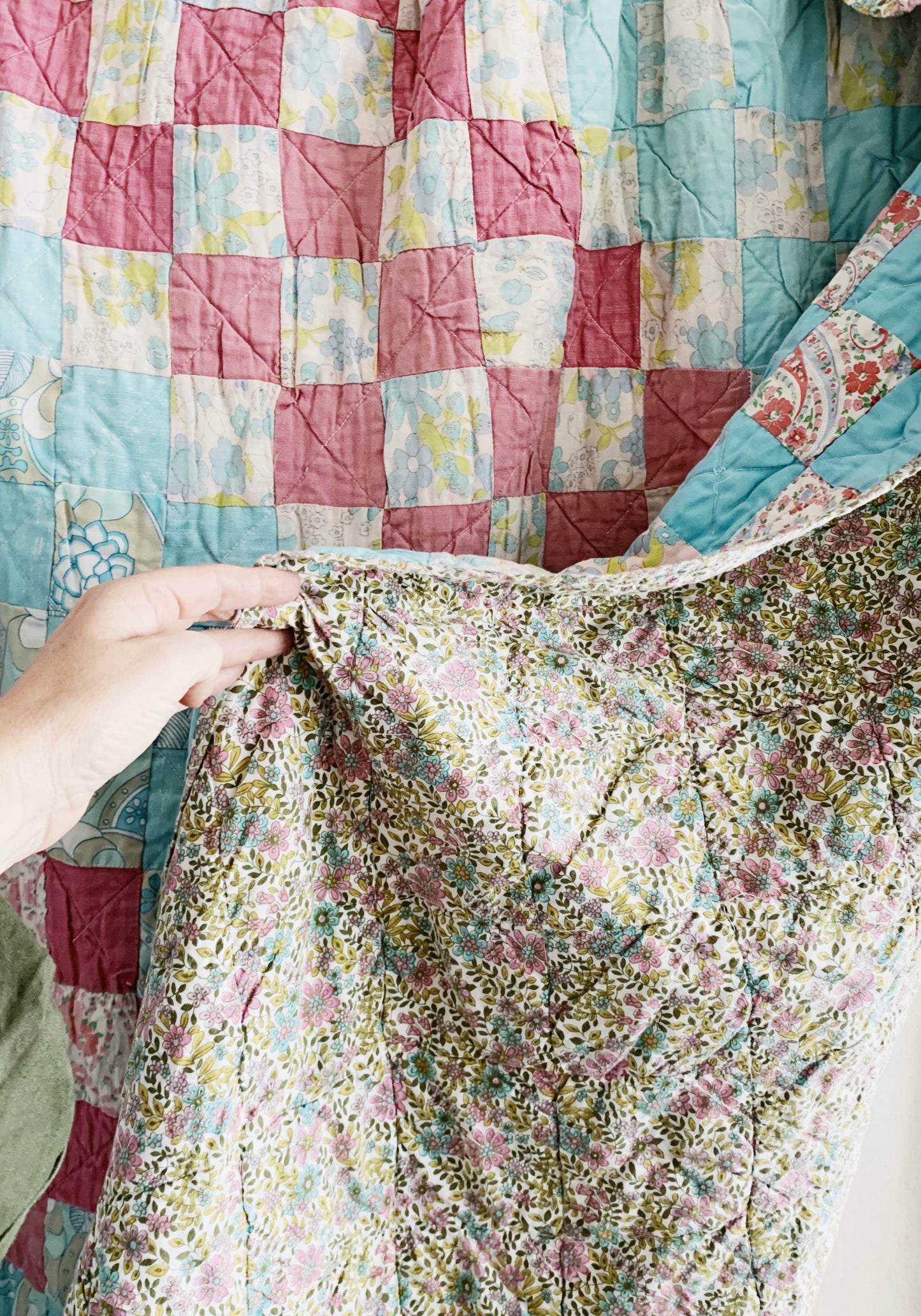 Vintage Handmade Cotton Quilt
