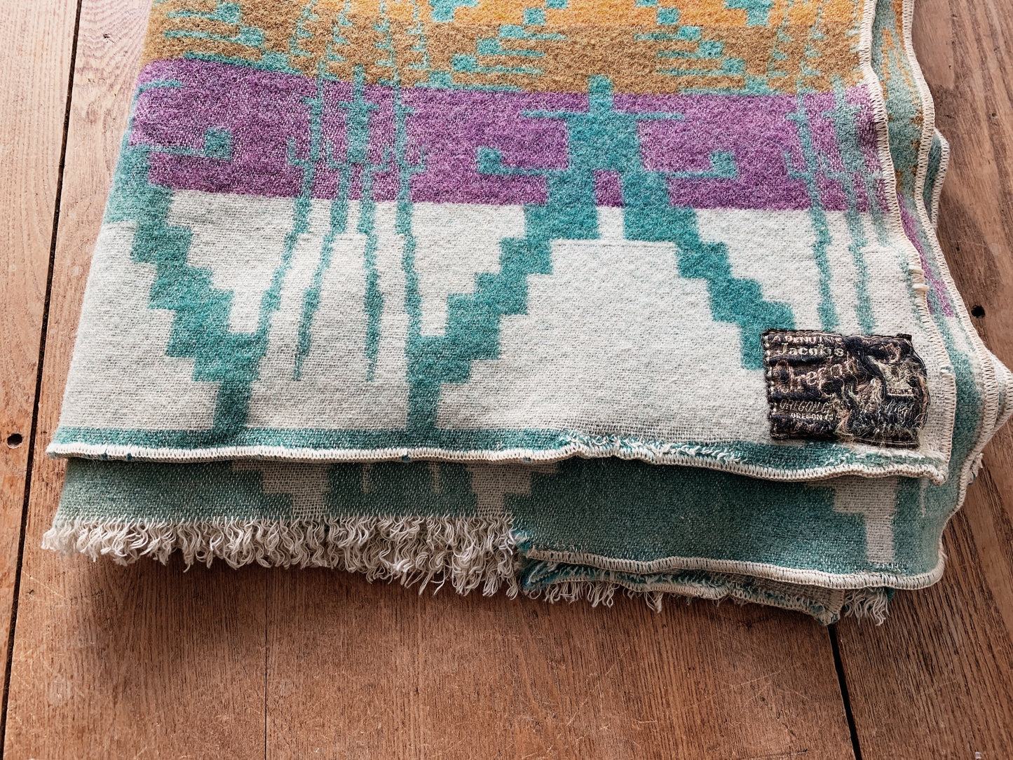 RARE 1920’s Jacob Oregon City Wool Camp/Trade blanket