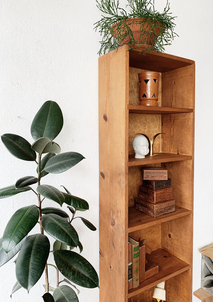 Tall Vintage Wood Shelf
