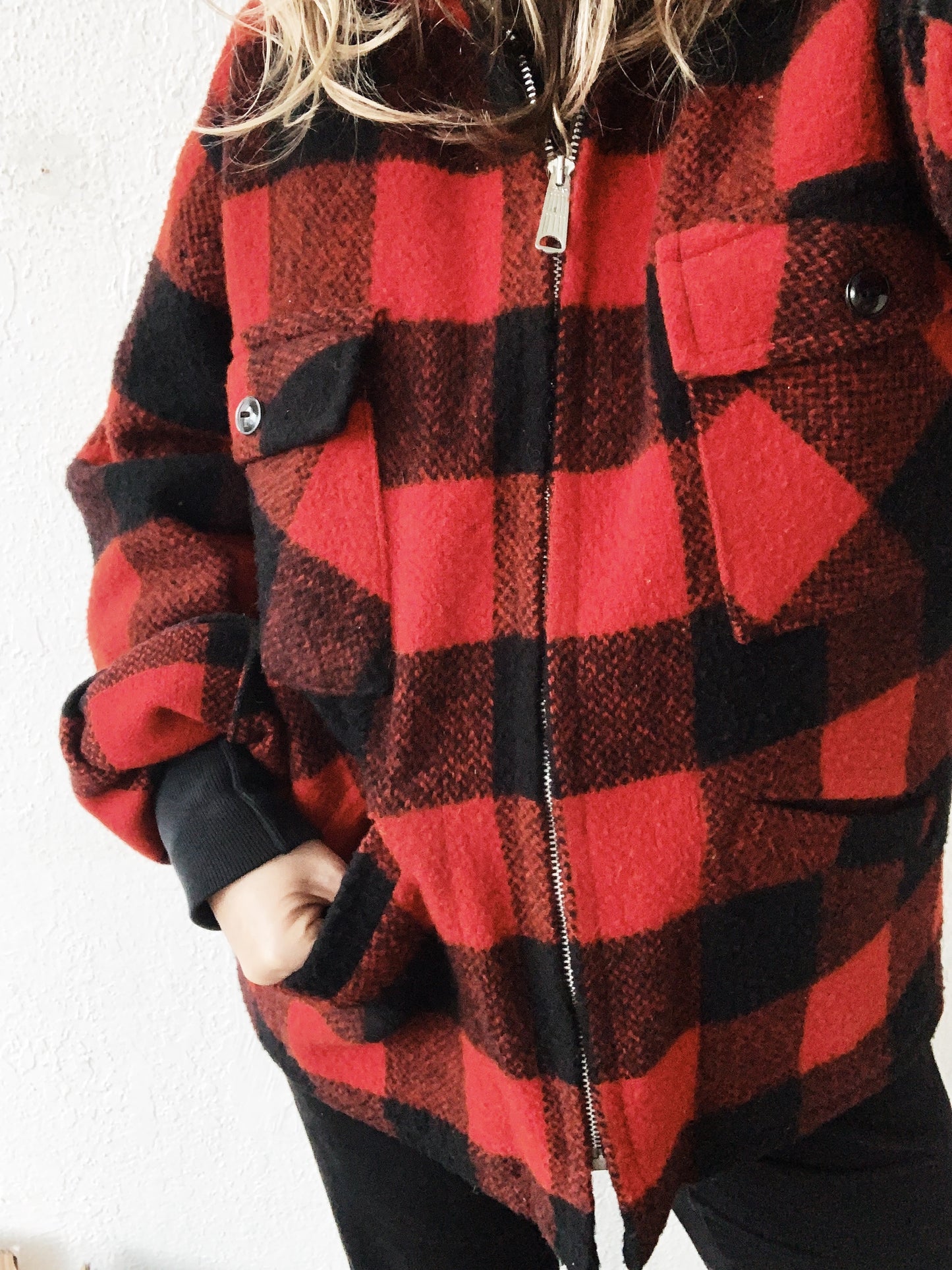 Vintage Plaid Wool Jacket