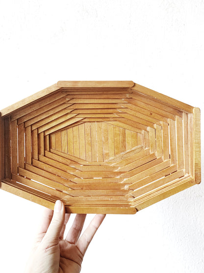 Vintage Handmade Folk Art Tray