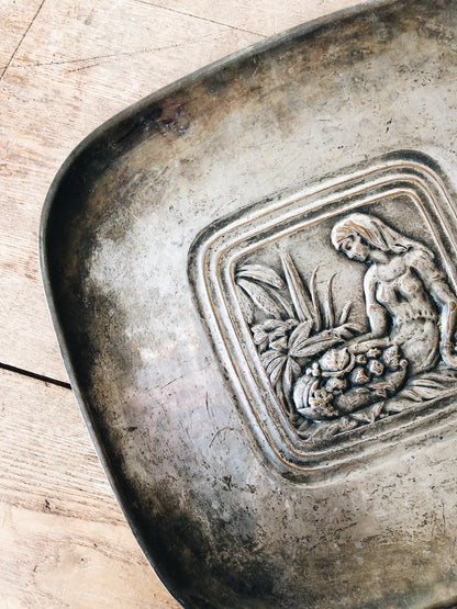 Vintage Art Deco Silverplated Tray