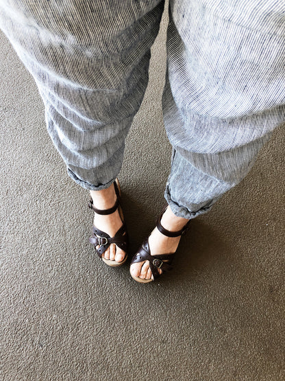 Linen Pinstriped Easy Pant