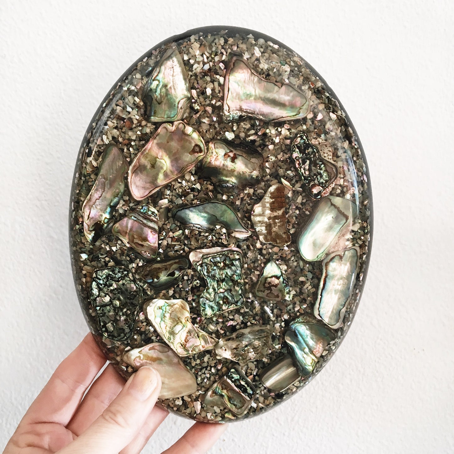 Vintage Abalone and Resin Trivet
