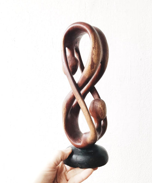 Vintage Infinity Carved Sculpture
