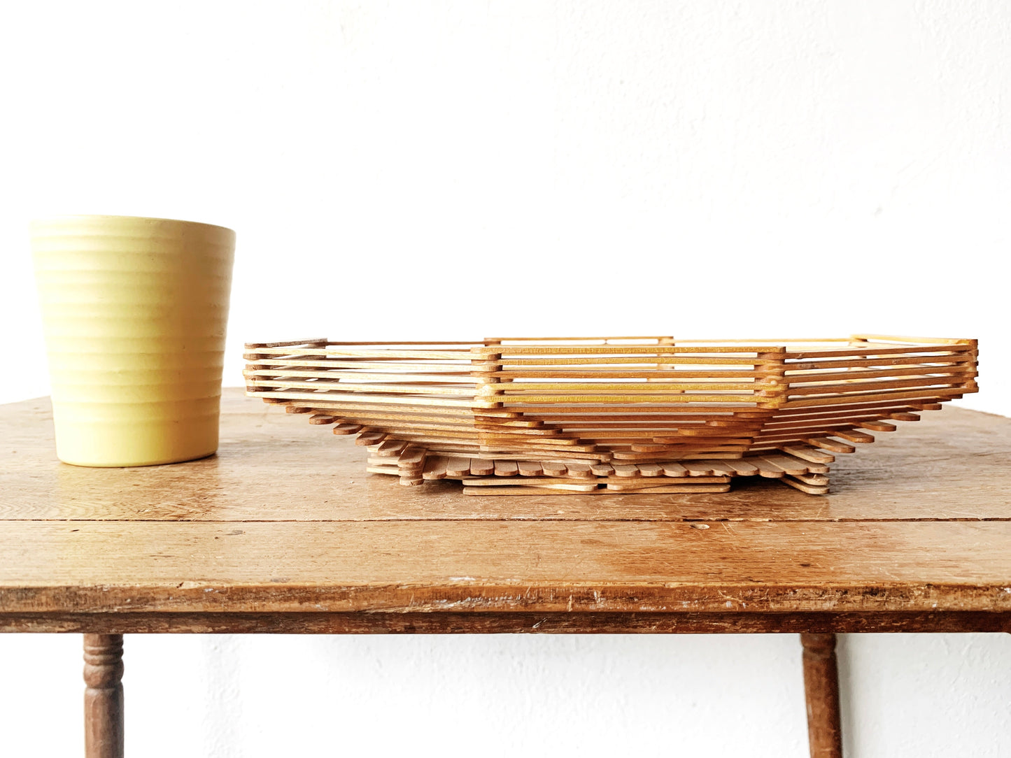 Vintage Handmade Folk Art Tray