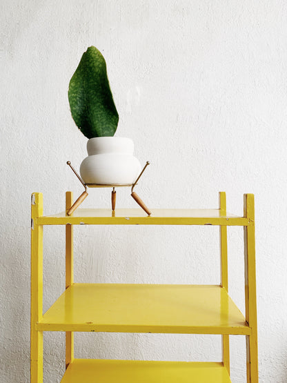 Sunny Yellow Vintage Wood Shelf