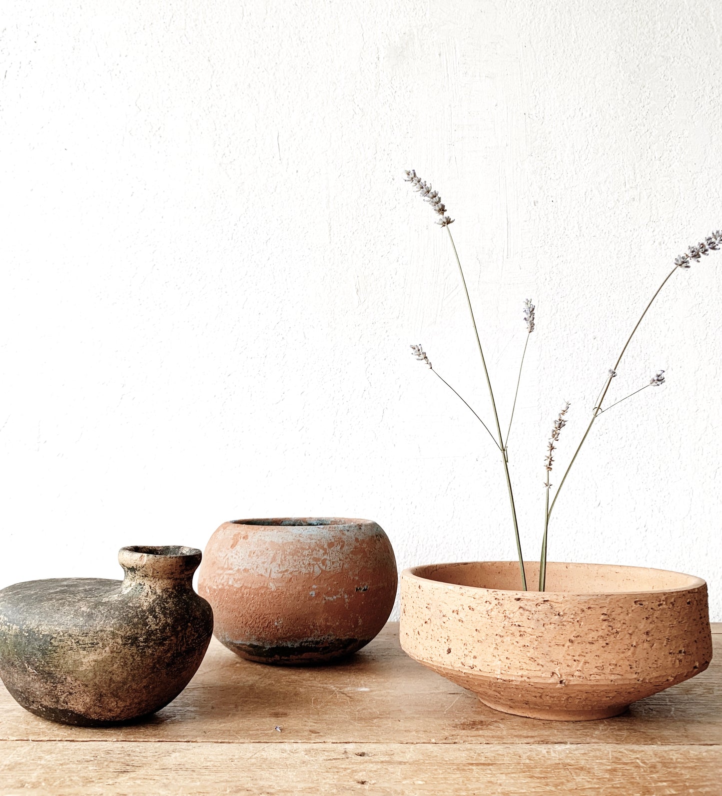 Vintage Shallow Terra Cotta Pot