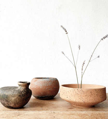 Vintage Shallow Terra Cotta Pot