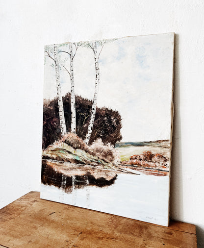 Large Vintage Landscape Painting
