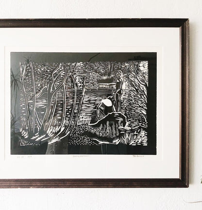 Large Original Woodcut