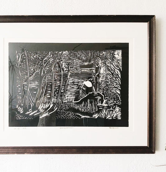 Large Original Woodcut