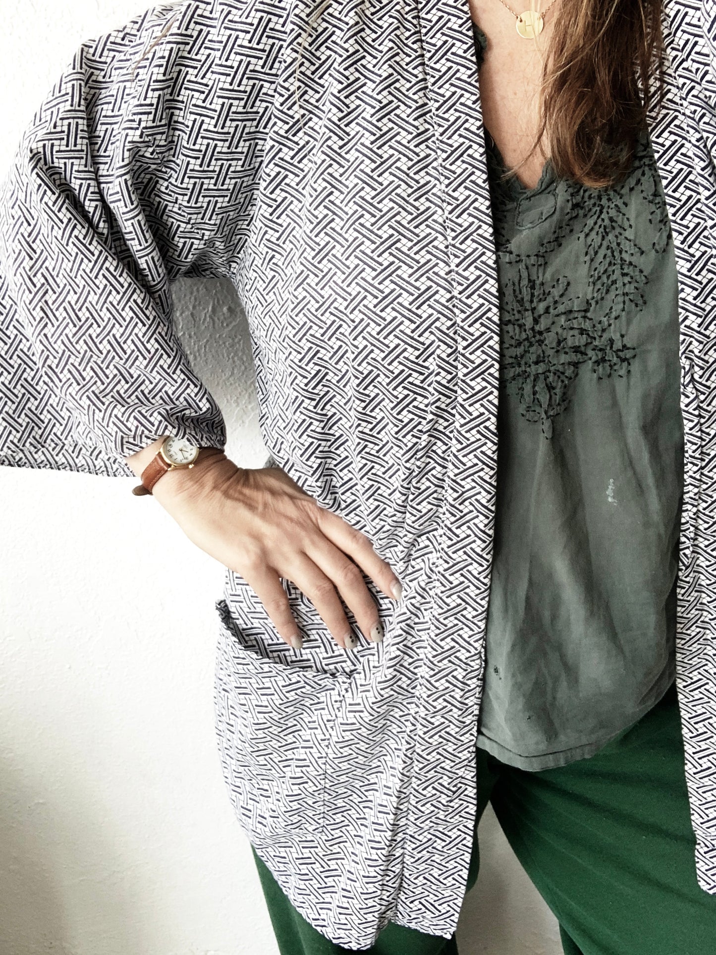 Vintage Cotton Open Yukata Japan