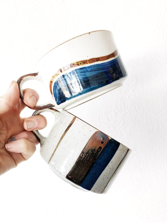 1970’s Japanese Ceramic Soup Mugs