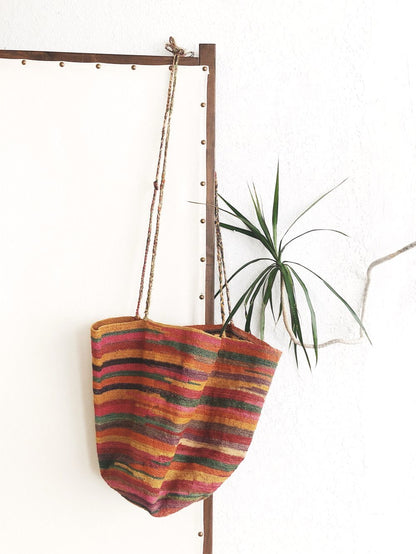 Vintage Shigra Basket Tote