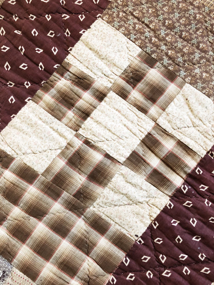 Antique Cotton Calico Quilt