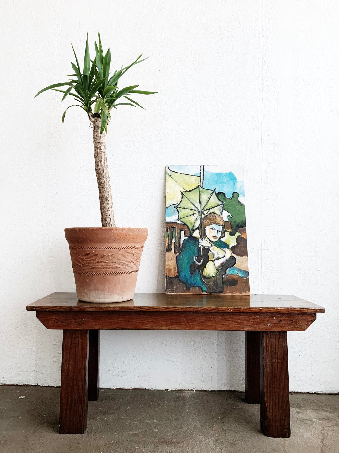 Vintage Handmade Wood Bench