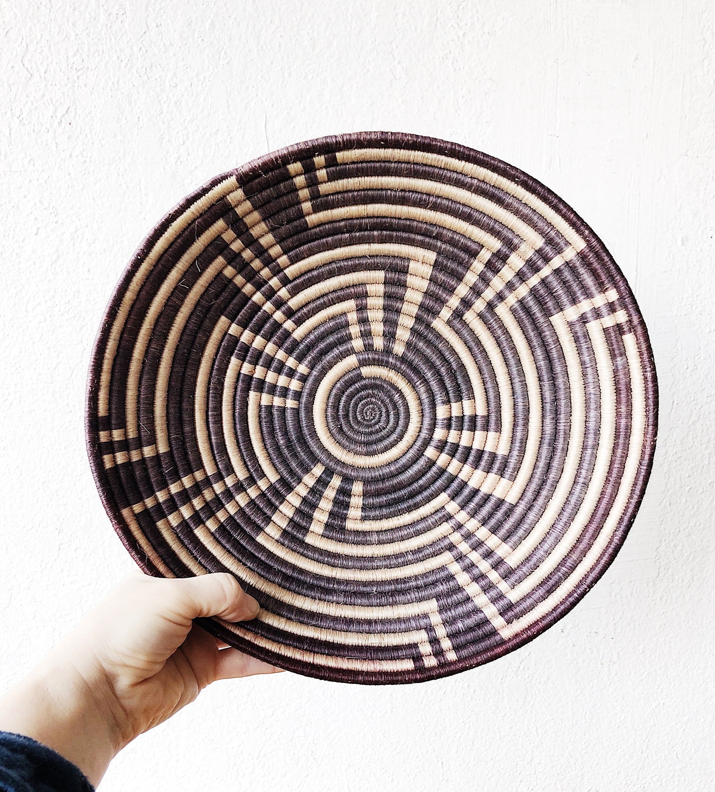 Vintage Coiled African Burundi Basket