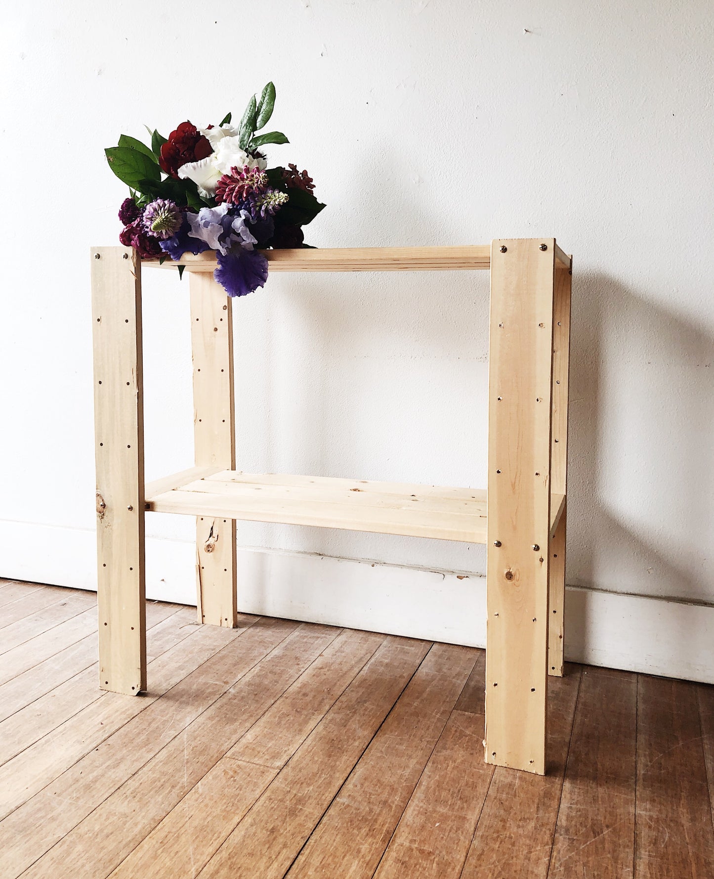 Unfinished Wood Utility Shelf