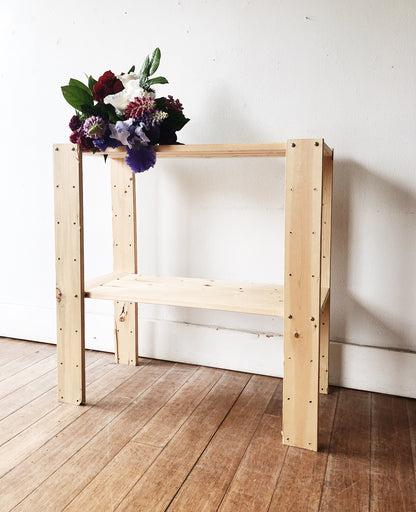 Unfinished Wood Utility Shelf