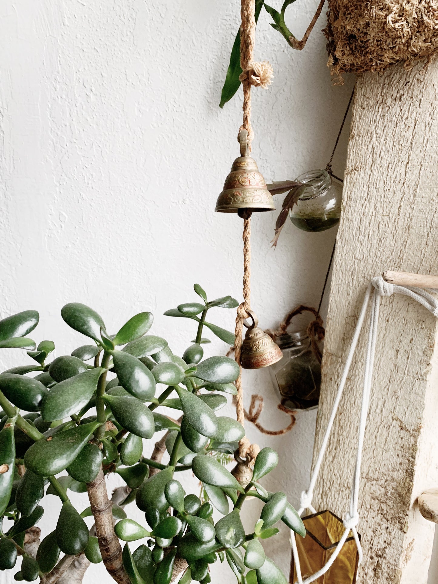 Vintage Incised Brass Temple Bells