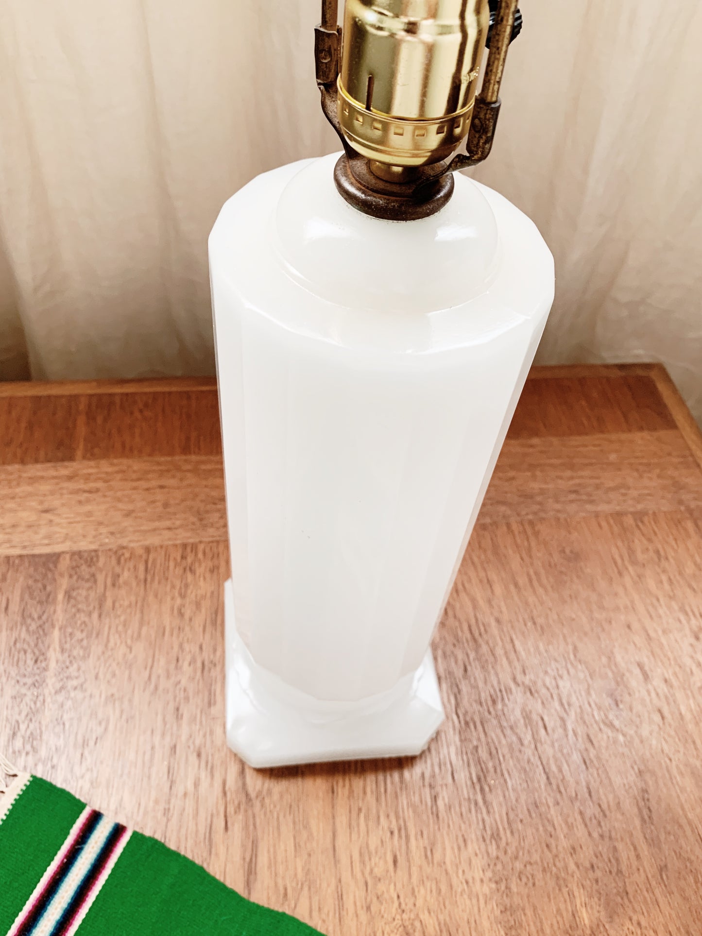 Vintage Milk Glass Lamp