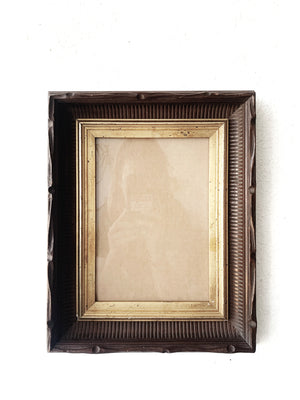 Vintage Carved Wood Frame with Glass