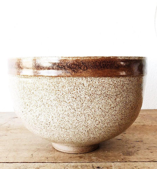 Extra Large Footed Ceramic Bowl