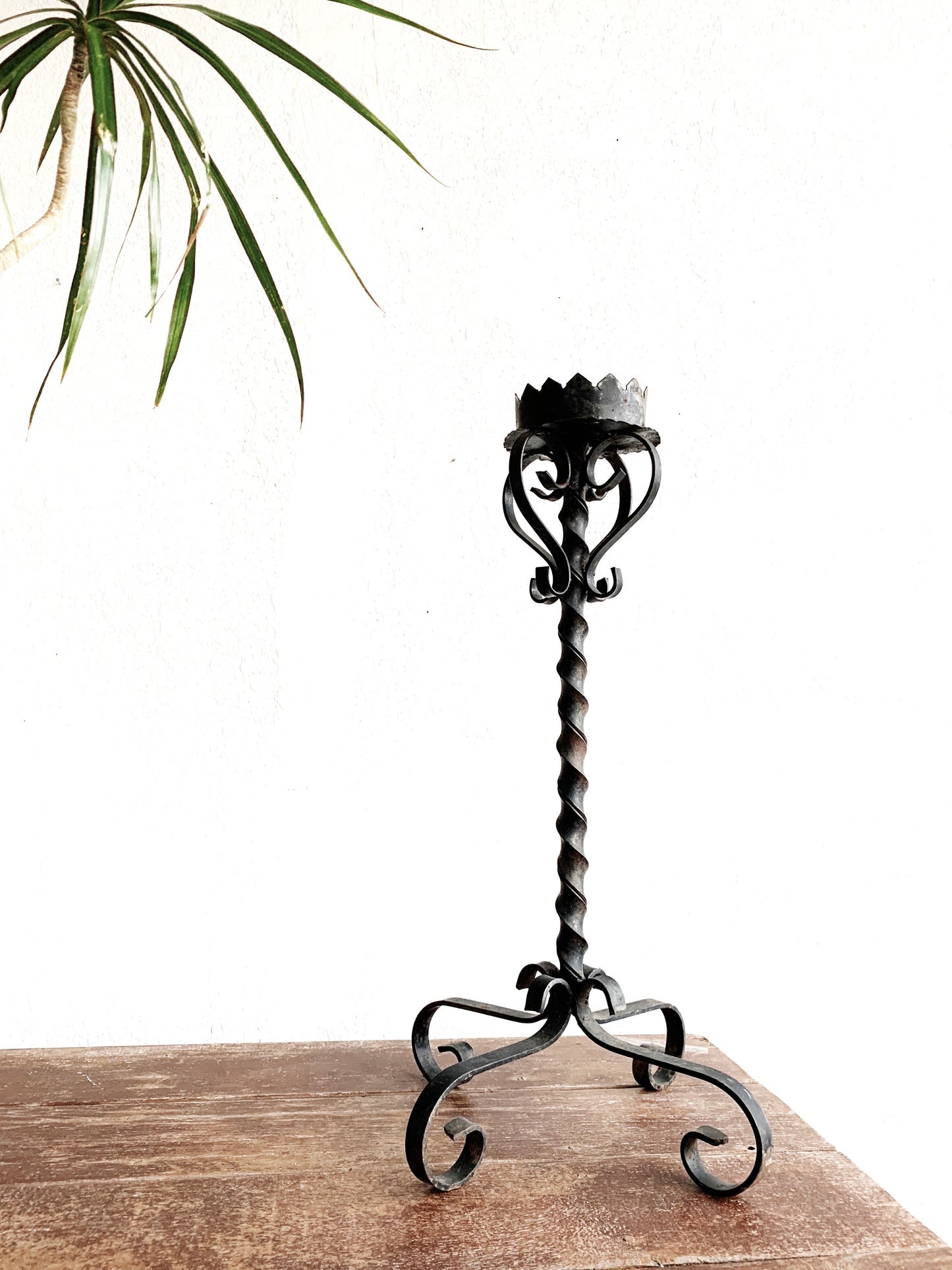 Mid Century Iron Candelabra