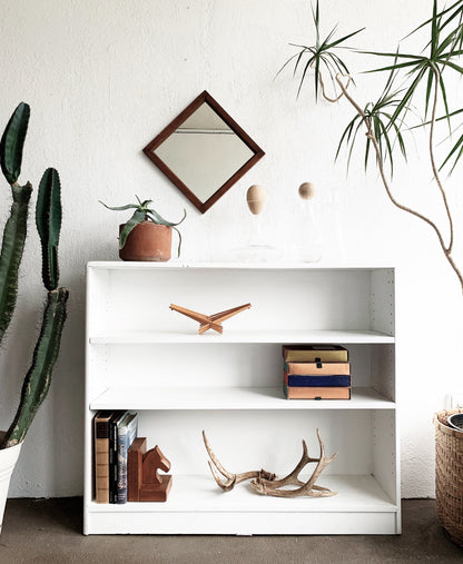 Vintage Painted Wood Bookshelf