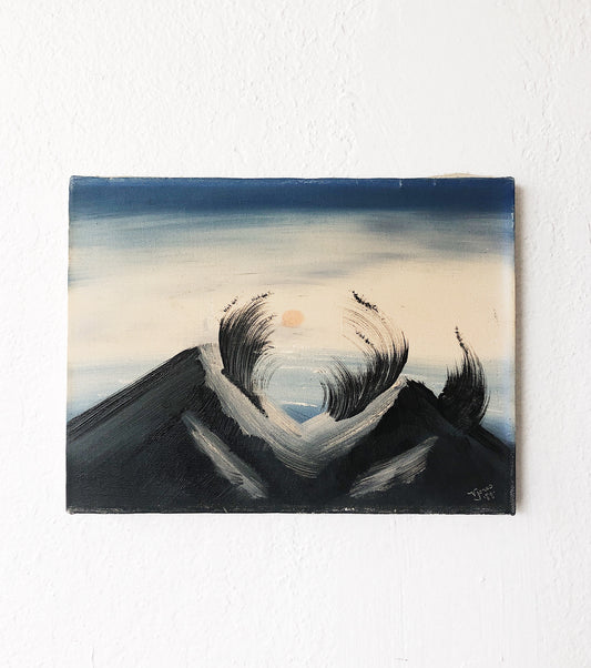 Vintage Stylized Dunes Landscape Painting
