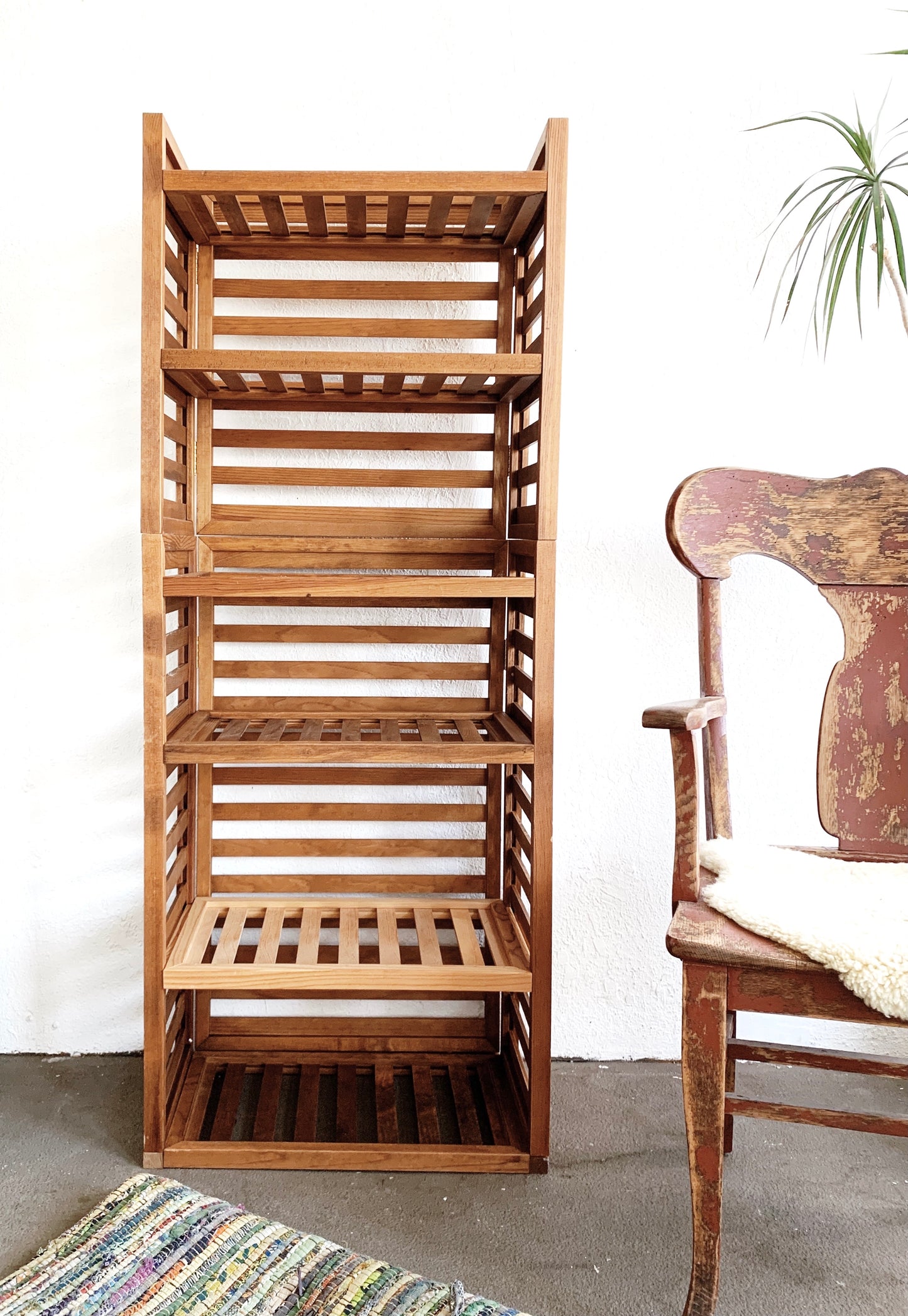 Slatted Wood Shelves