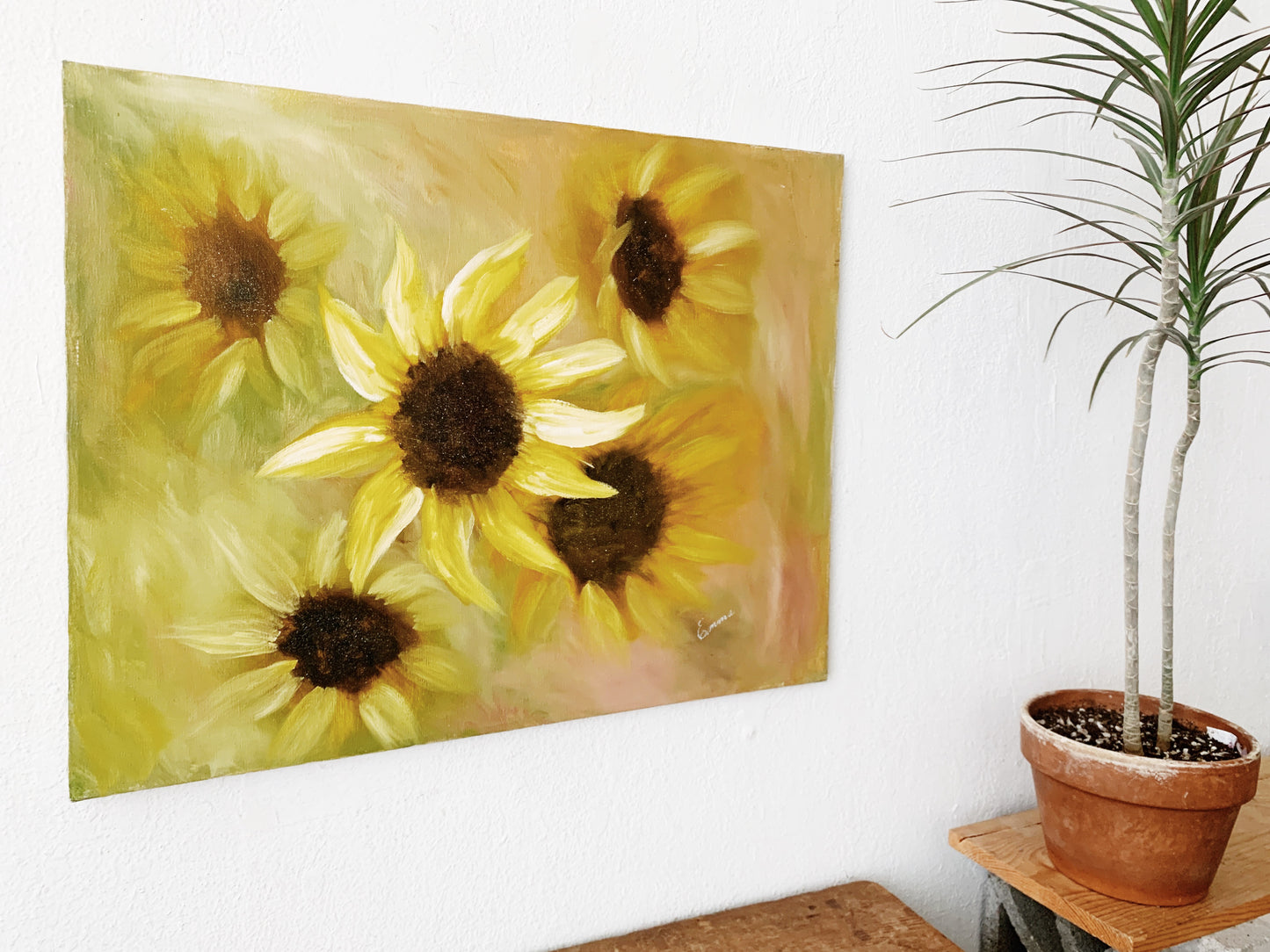 Vintage Sunflower Painting