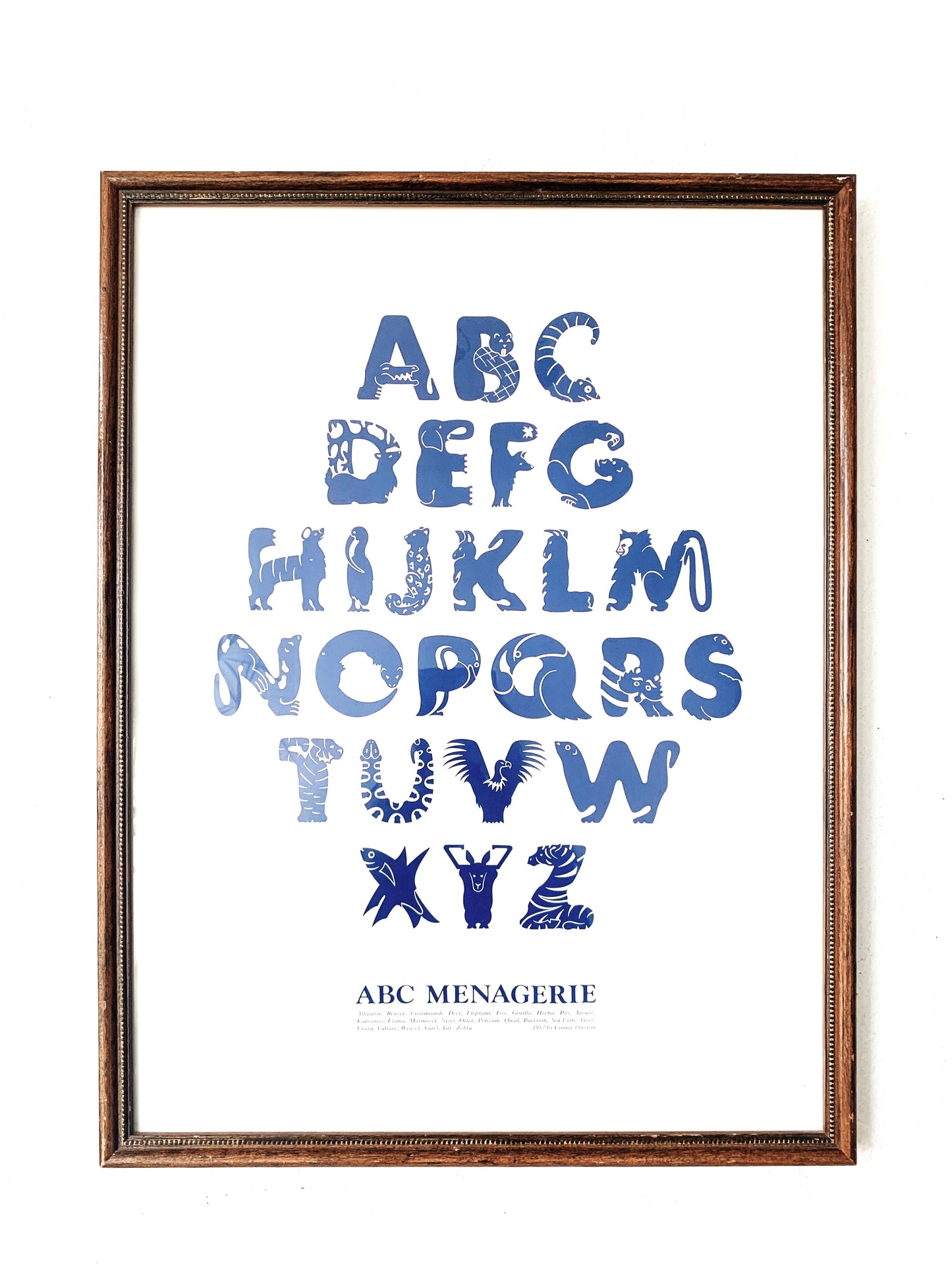 Vintage ABC Menagerie Framed Print